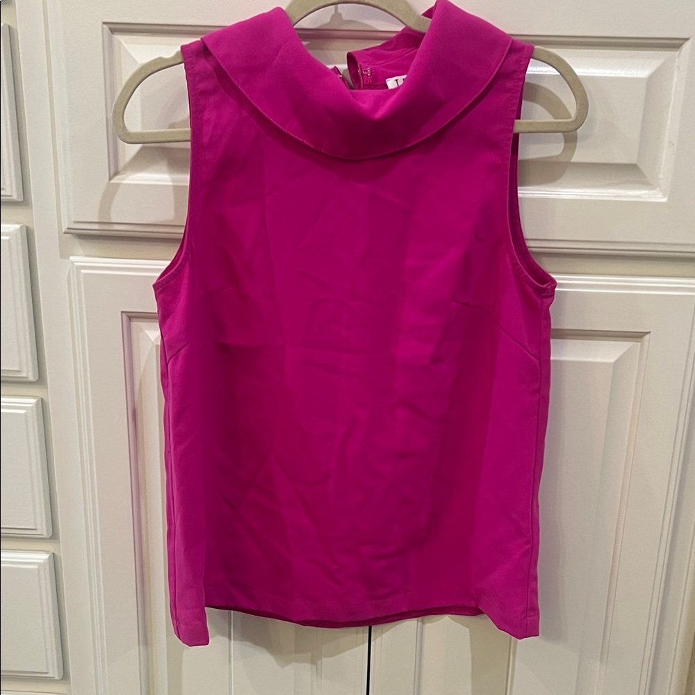 TCEC Vibrant Pink Sleeveless Blouse
